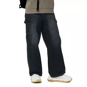 [소이] 여자 봄이월 와이드카고블랙진(25F1258)