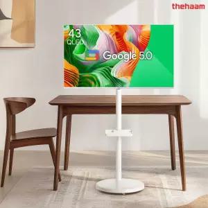 더함 삼탠바이미 109cm 43인치 화이트 라이트 패키지 TV+이동식스탠드 UA431QLED