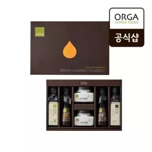 [올가] ORGA 참기름 국산) 들기름 간장 토판염 혼합세트