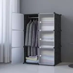 DIY 복합 선반수납장 4칸) 75x111cm)   조립식 옷장 조립식옷장 옷장행거 l