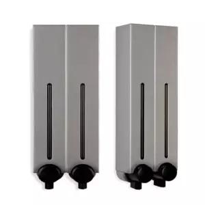 물비누디스펜서 욕실디스펜서 2구실버 물비누디스펜서 욕실디스펜서 샴푸디스펜서