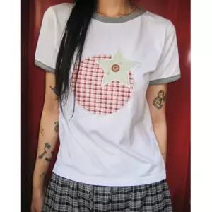 팬시클럽 토마토 패치 링거 티셔츠 (WHITE) F25QB140 284939