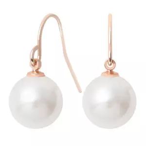 [미니아트] 헤이즐 14K GP 스왈 진주 혼주 하객 후크 로즈골드 귀걸이