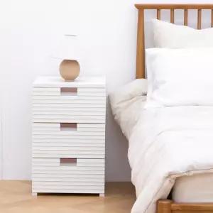 국내제작 튼튼한 홈클로젯 패턴 3단 서랍장 플라스틱 서랍장