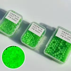 자작채비 야광 구슬 초록 대용량벌크 3mm 4mm 5mm