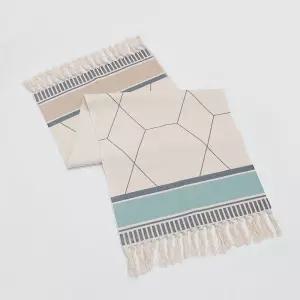 OCE 페르시안 카페트 직사각 코튼 태슬 러그 150X60CM