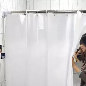 비닐 화이트 150x180 방수 샤워커튼 무지 비닐커튼 가림막커튼 샤워파티션 샤워실커튼