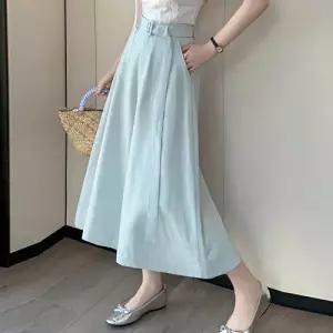 [옷장]256166 - 아이스 벨트 와이드팬츠 7부바지 여성팬츠 여름팬츠 고무줄바