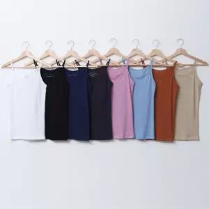 여성 데일리 코튼 슬림 이너 끈 나시 8컬러