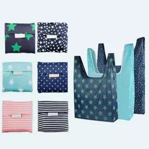 장바구니 요술 미니 쇼핑백 휴대용 포켓 시장 가방 접이식 작은 소형 튼튼한 초경량