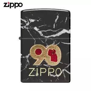 ZIPPO 라이터 엠블렘 Zippo 90주년 기념 라이터 49864 오일+심지+부싯돌 3종세트 포함