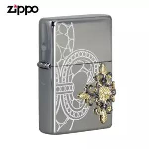 ZIPPO 라이터 엠블렘 푸른바다의 전설 협찬 CROSS TO CROSS EMB NI 오일+심지+부싯돌 3종세트 포함