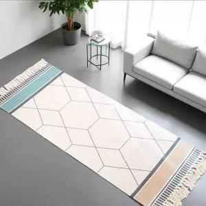 코튼 러너 카페트 150X60CM C-05 사계절 물세탁 침실