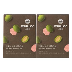 오설록 제주섬 녹차아몬드볼 80g, 2개