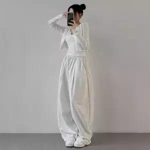 자체제작 핀턱 와이드 밴딩 트레이닝 팬츠 mb-8051c