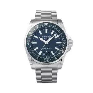 구찌 YA136203 다이브 남성 메탈 쿼츠 45mm