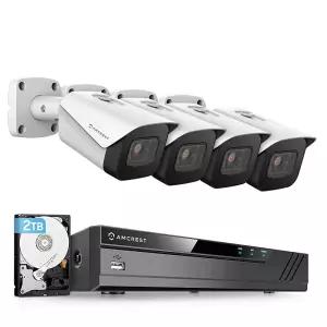 Amcrest 4K 보안 카메라 시스템, 4K (8MP) 8CH PoE NVR, 4K (8메가픽셀) IP67 내후성 금속 불렛 POE IP 카