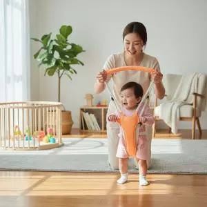 아기 걸음마 보조기 멜빵형 학습 허리끈 보행기 연습기