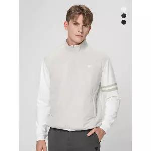 [아웃도어스/데니스골프]남성 반하이넥 시그니처 방풍 패딩 집업 티셔츠_NAQWMTS026