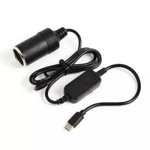 C to 시거잭 변환케이블 1.2M 시가잭 전원 차량용품 전압표시 전원 사무실 가정