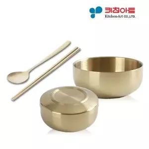 키친아트 티타늄 이중식기세트 /수저+밥공기+국대접 (WB70892)