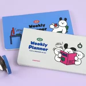 귀여운 중철 위클리 플래너 6P 일정 스케줄러 계획표 위클리플래너 위클리리스케줄러