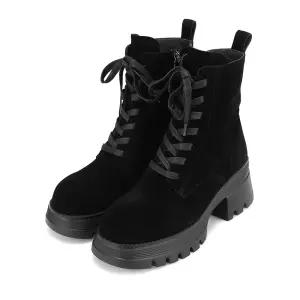 바바라 소가죽 경량 몰드 여성 앵클부츠 6.5cm_BBI875BK