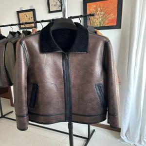 틴다샵 남자무스탕 리얼 양가죽 레더 남자 겨울