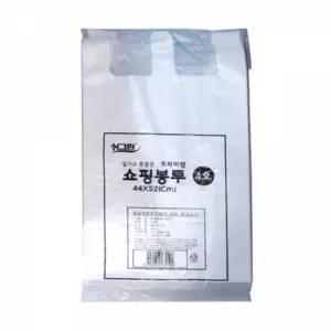 비 쇼핑봉투 4호 70매 44X52cm 쇼핑봉투 70매 일회용품 4호