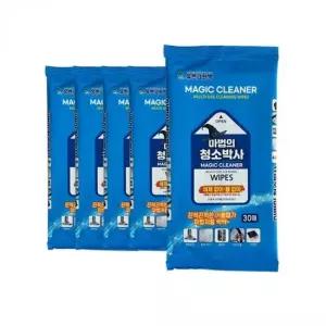 마법의 클리너 티슈 30매X5개 크리너티슈 주방청소용품 화장실청소용품 매직클리너