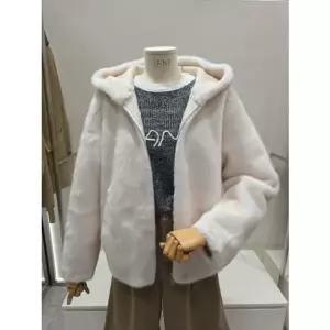 [갤러리아] [이프네]후드 레더 밍크 집업 (DP9WLT01)