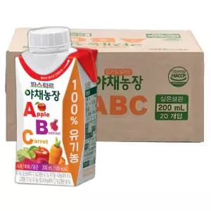 [롯데백화점]파스퇴르 파스퇴르 유기농 야채농장ABC 200ML 40입(2월1발송합니다)