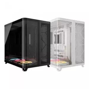 커세어 CORSAIR AIR 5400 LX-R RGB iCUE LINK (화이트) 트리플 챔버 미들타워 PC 케이스