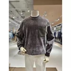 [파주점][앤드지][AND Z(앤드지)]2가지컬러 셔닐사 소재 포켓포인트 맨투맨티셔츠(BZF4TR1104)