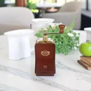 홈아트 핸드밀 커피그라인더 원목 원두 분쇄기 핸드 드립커피 홈카페 가정용 FK-04D