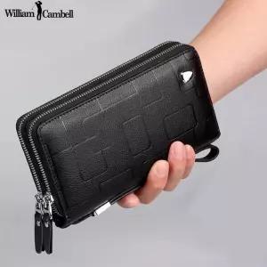 윌리엄캠벨 남성 소가죽 클러치백 손가방 핸드폰 수납 가방 W515