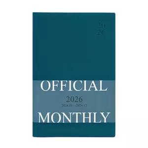 (피콕블루) 인디고 다이어리 2026 오피셜 열두달 B6 먼슬리 스케줄러 (날짜형 32절 월간) 업무용 /2026년