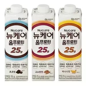 뉴케어 올프로틴 245ml 24팩 (고소한맛 8 + 바나나 8 +초코 8개) / 3종 24팩 골라담기