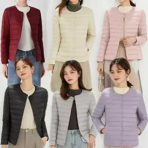 (M-4XL) 오리털 경량패딩 / 여자여성 숏 다운 점퍼 아우터 자켓 빅사이즈 XY-8802