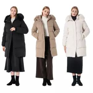 SOUP 여성 롱 다운 재킷 겨울 한파 보온 아우터 잠바 오리털 덕다운 점퍼 롱패딩