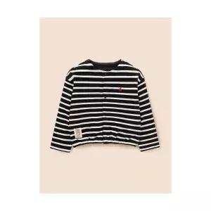 [국내매장정품] 빈폴 BEANPOLE 키즈 KIDS 리버시블 스트라이프 플리스 버튼업 자켓 재킷 블랙 (BI5941U055)