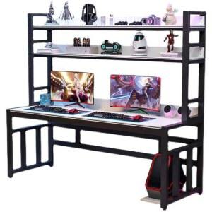 2인용 게이밍 커플책상 테이블 데스크 블랙 책상 2인 피씨방