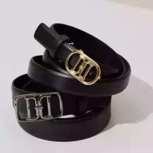 닥스 닥스 DBBE3E400BK 여성벨트 블랙 DD 메탈릭 버클 소가죽 여성벨트(폭 2CM)