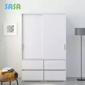 [SASA]사사가구 모노 1200 슬라이딩 옷장 행거 서랍형