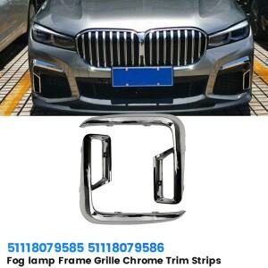 BMW 호환 7 시리즈 G11 G12 LCI 19-2022 51118079585 부품용 프론트 범퍼 안개등 프레임 그릴 크롬  스트립