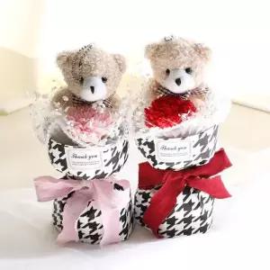 [텐바이텐]졸업 입학 인형꽃다발 비누꽃 테디베어 곰인형 선물 빵빵트위드베어(