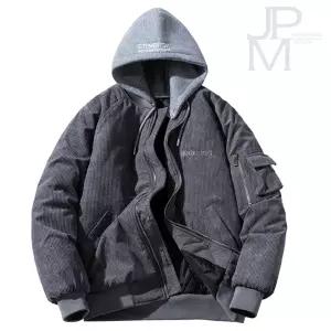 제이피엠 코듀로이 루즈핏 후드 항공점퍼 골덴 야구점퍼 패딩 퀼팅안감 95~115 사이즈까지 빅사이즈 솜패딩 아우터 3컬러 국내발송 GA26