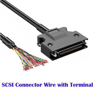 터미널이 있는 SCSI 이중층 라인 리셉터클 차폐 MDR 서보 커넥터 케이블 와이어 14 20 26 36 50PIN