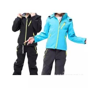 어린이스키패션 [해외] 스노우보드복 어린이바지 소프트 쉘 바지 등산 바지 소년과 소녀 방수 따뜻한 양털