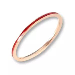 mico.lor 스텐레스 링 (259) 라인 반지 여성 금속 알레르기 대응 남성 핑크 골드×레드 9호